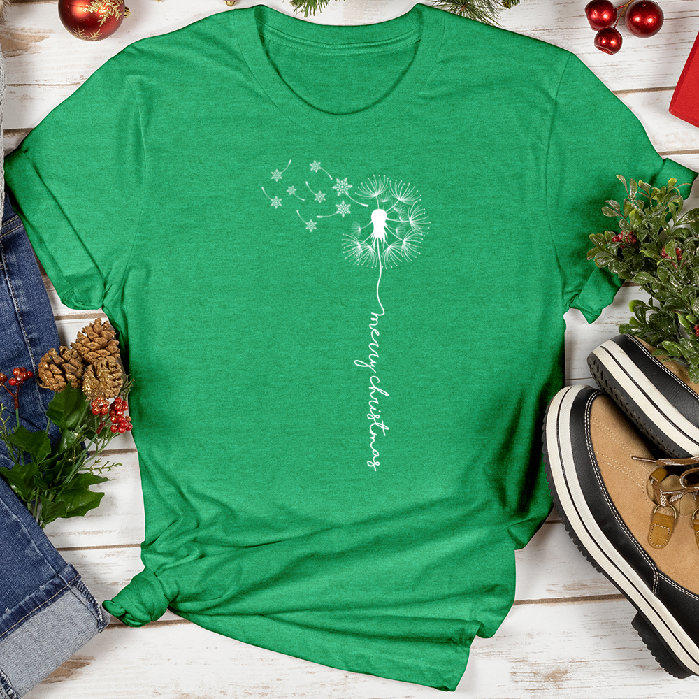 Merry Christmas Dandelion Softstyle Tee