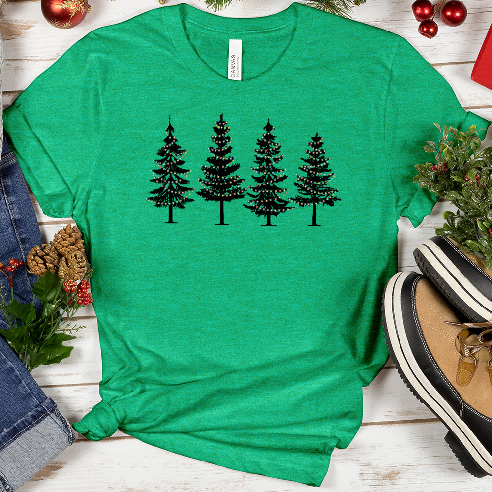 Christmas Lights Forest Tee
