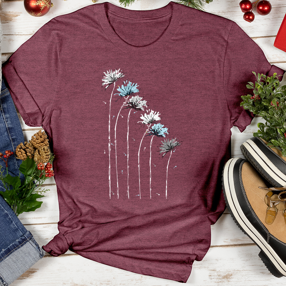 Frosty Dandelion Row Softstyle Tee