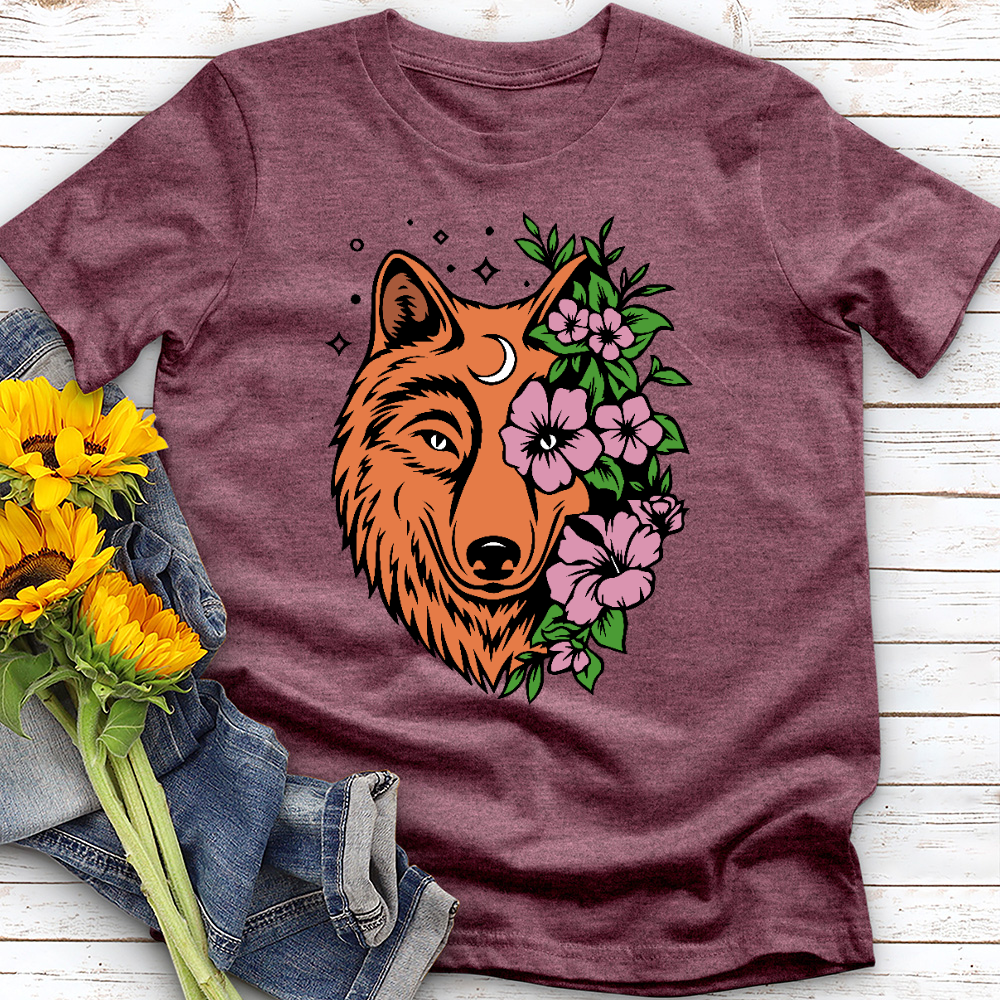 Floral Wolf Tee