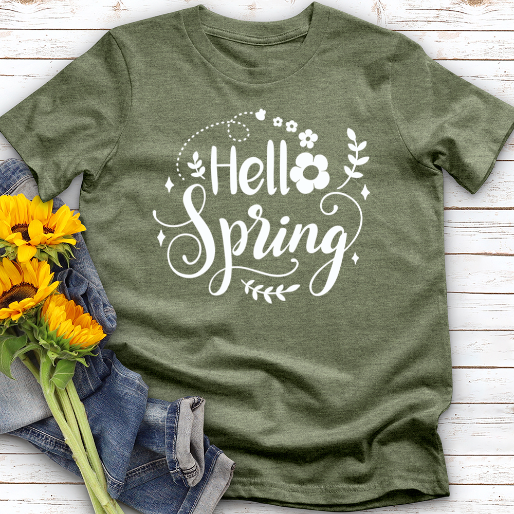 Hello Spring Flower Softstyle Tee