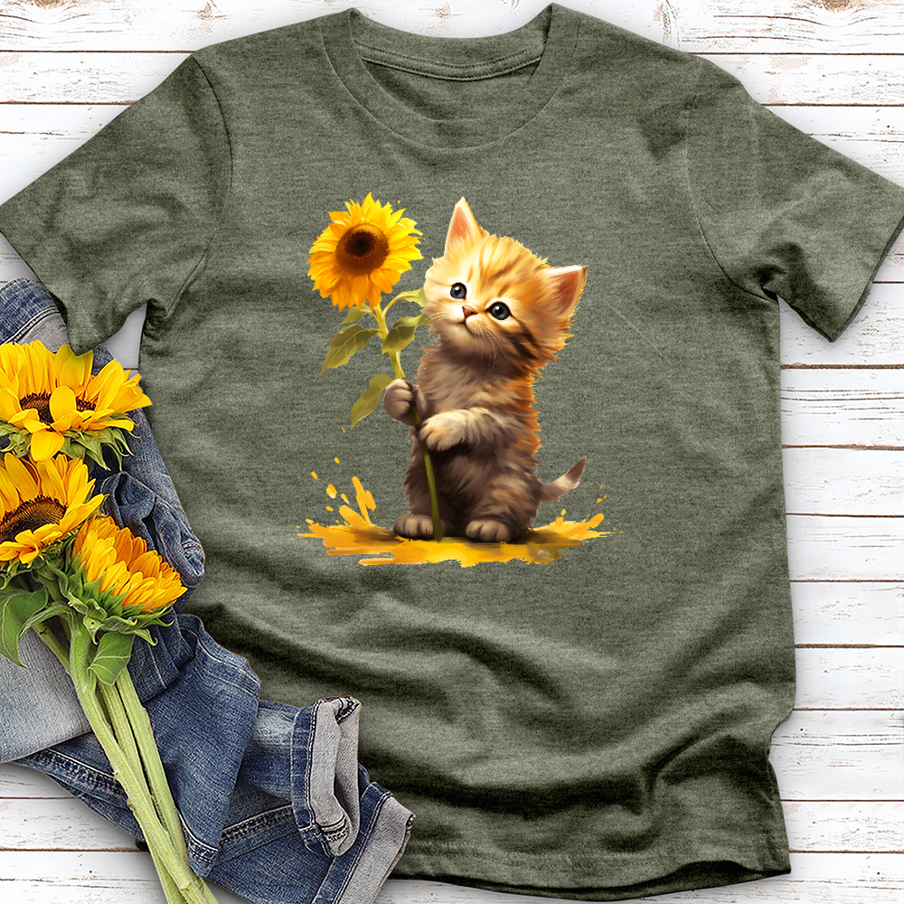 Sunflower Kitty Tee
