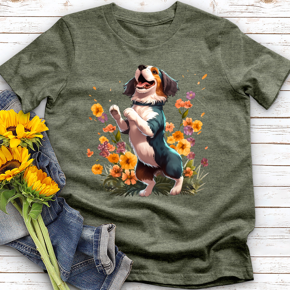 Dancing Garden Dog Tee
