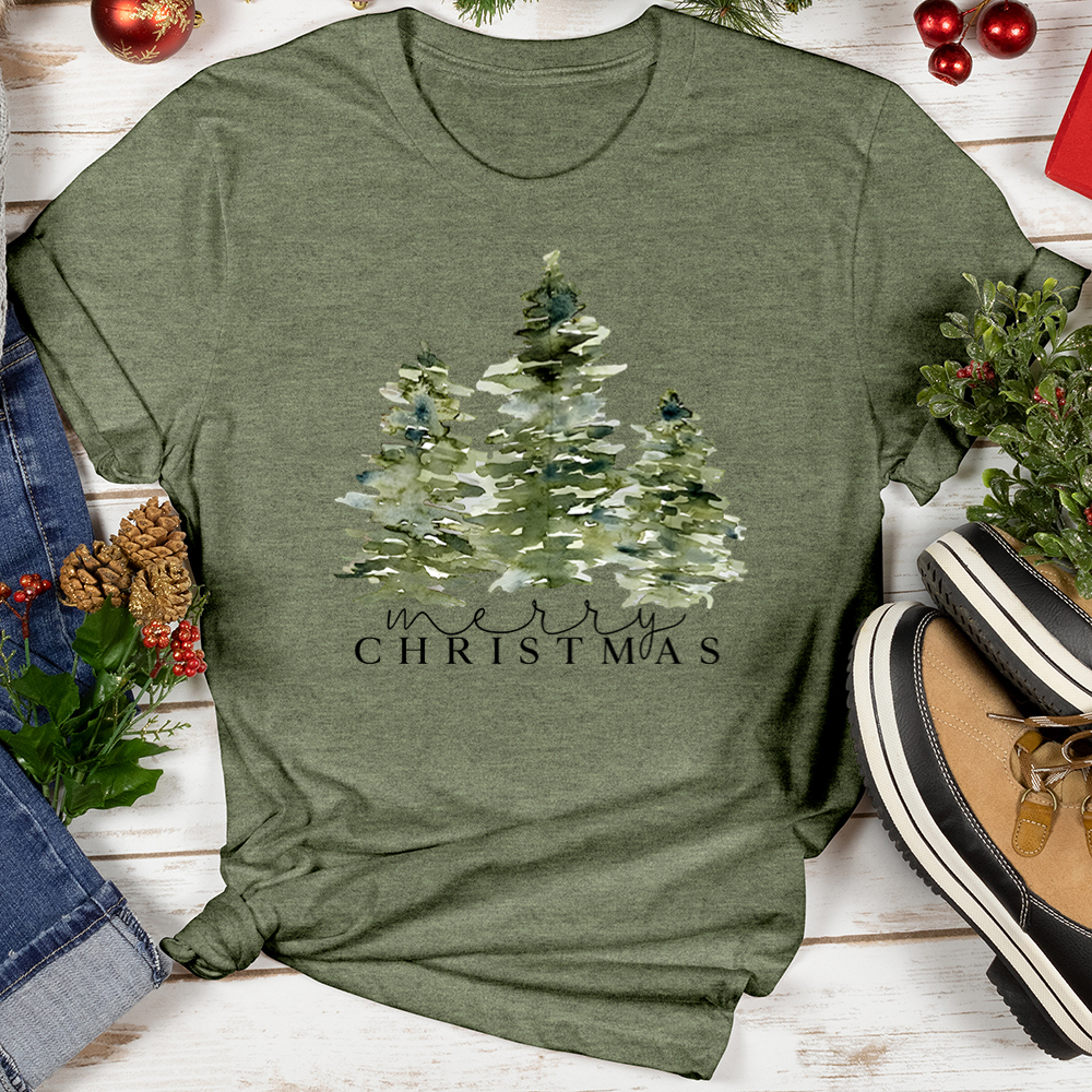 Merry Christmas Pine Softstyle Tee
