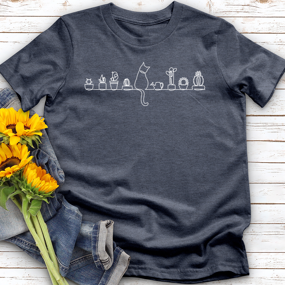 Cactus with a Cat Softstyle Tee
