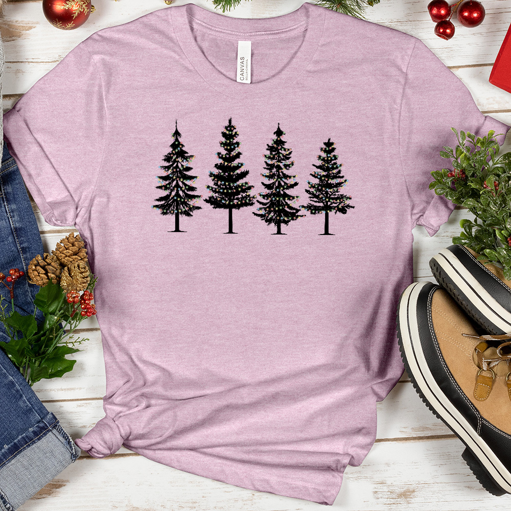 Christmas Lights Forest Tee
