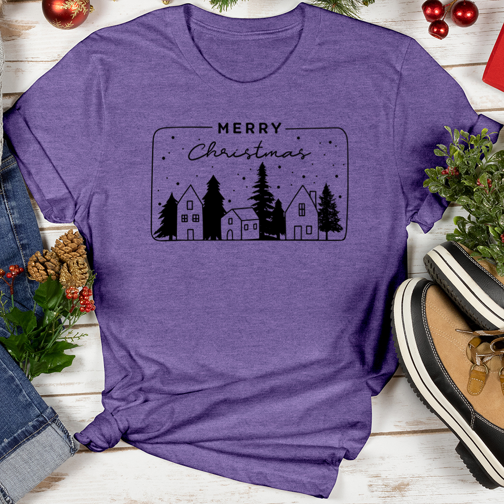 Merry Christmas Village Softstyle Tee
