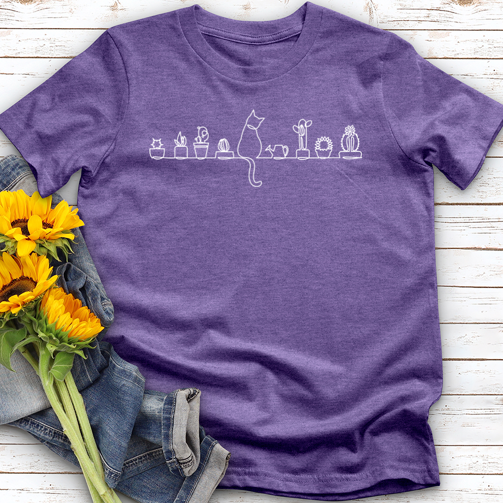 Cactus with a Cat Softstyle Tee