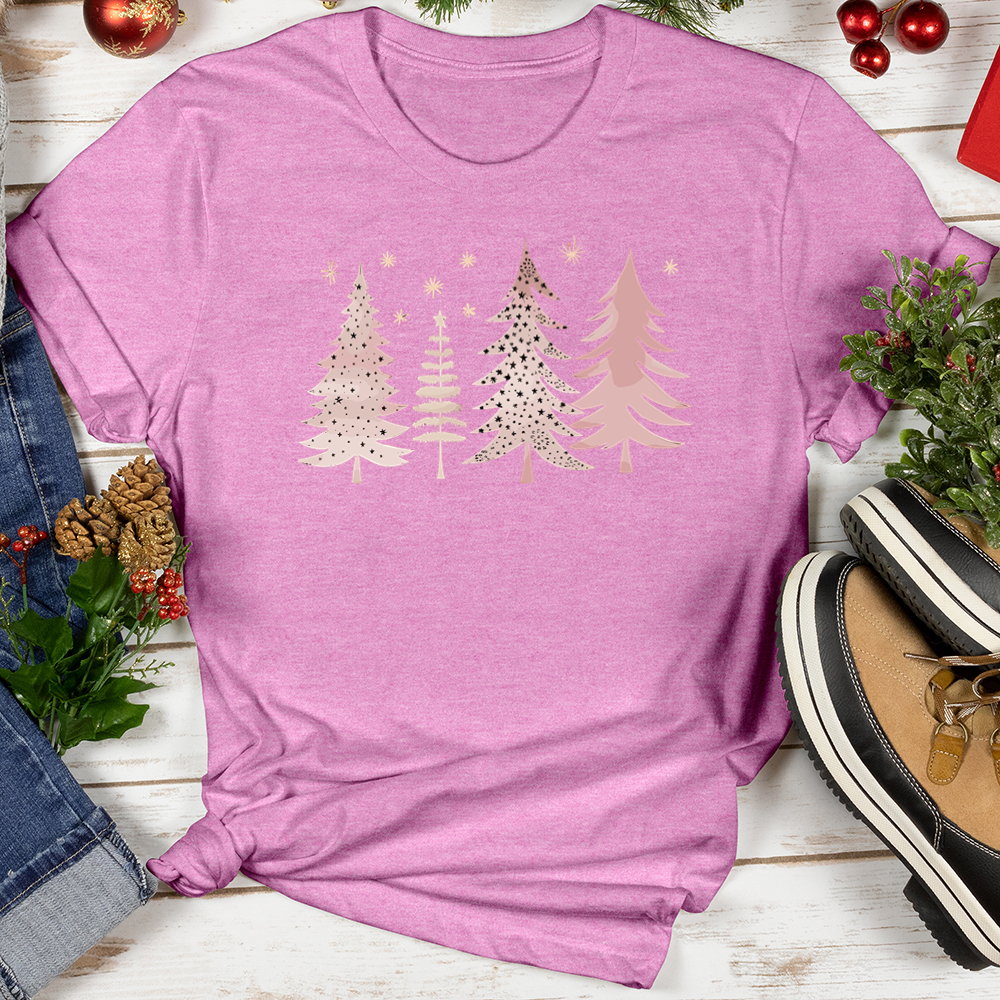 Xmas Pink Trees Softstyle Tee