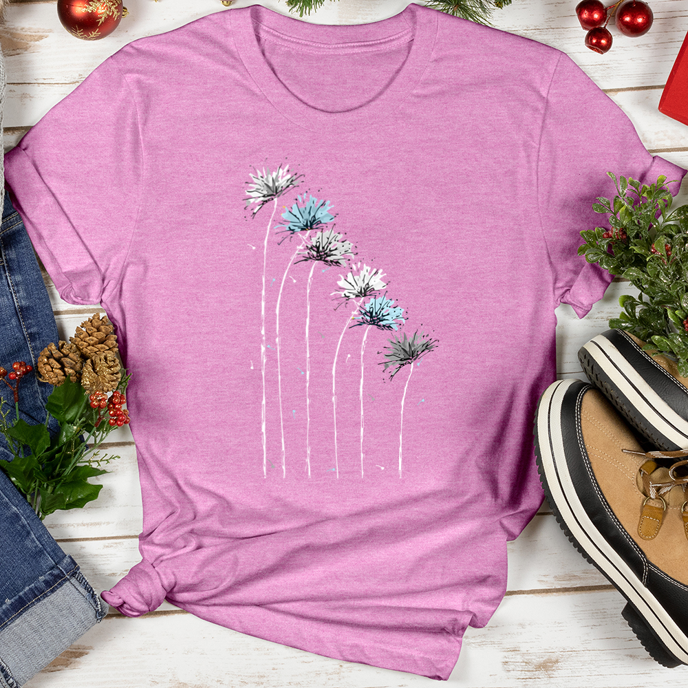 Frosty Dandelion Row Softstyle Tee