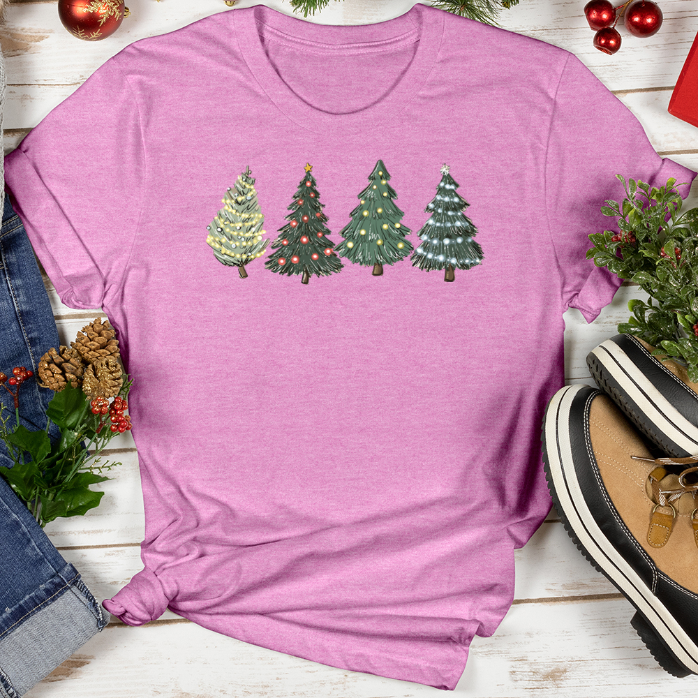 Watercolor Christmas Tree Softstyle Tee