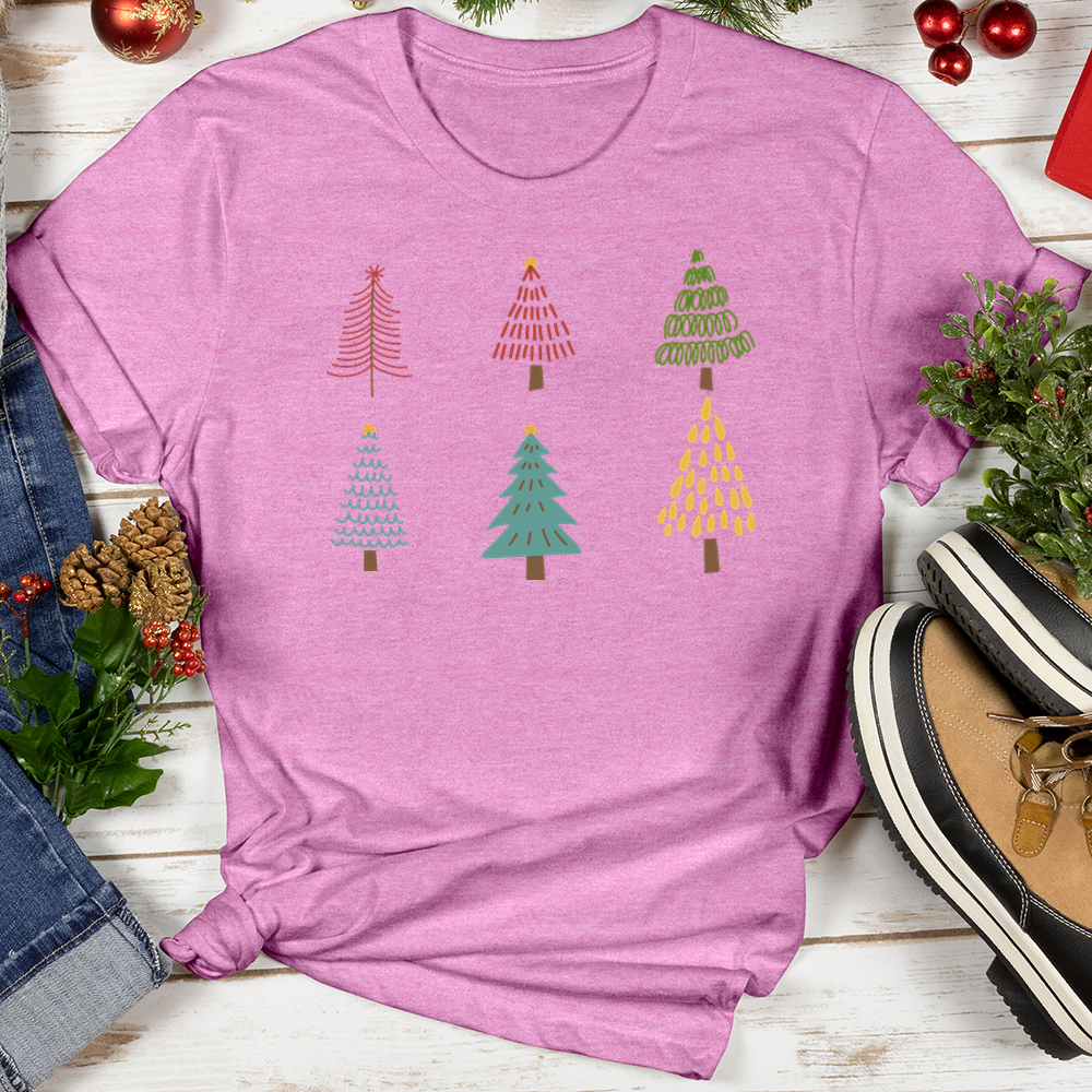 Minimalistic Christmas Trees Softstyle Tee