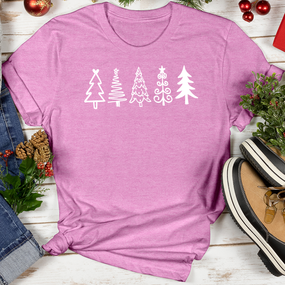 Xmas Tree Row Softstyle Tee