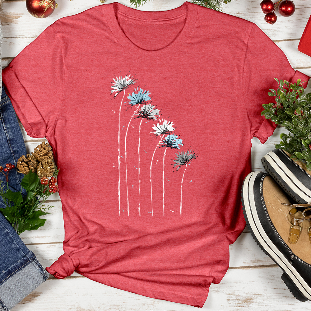 Frosty Dandelion Row Softstyle Tee