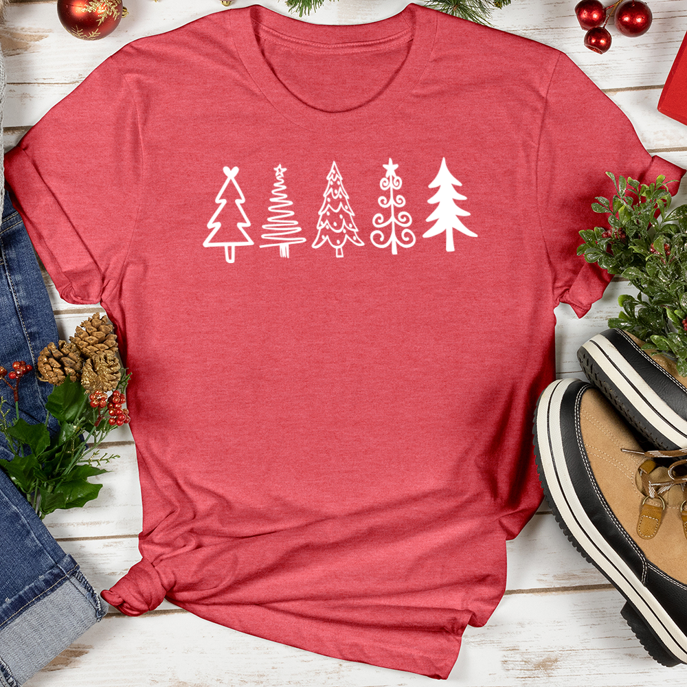 Xmas Tree Row Softstyle Tee