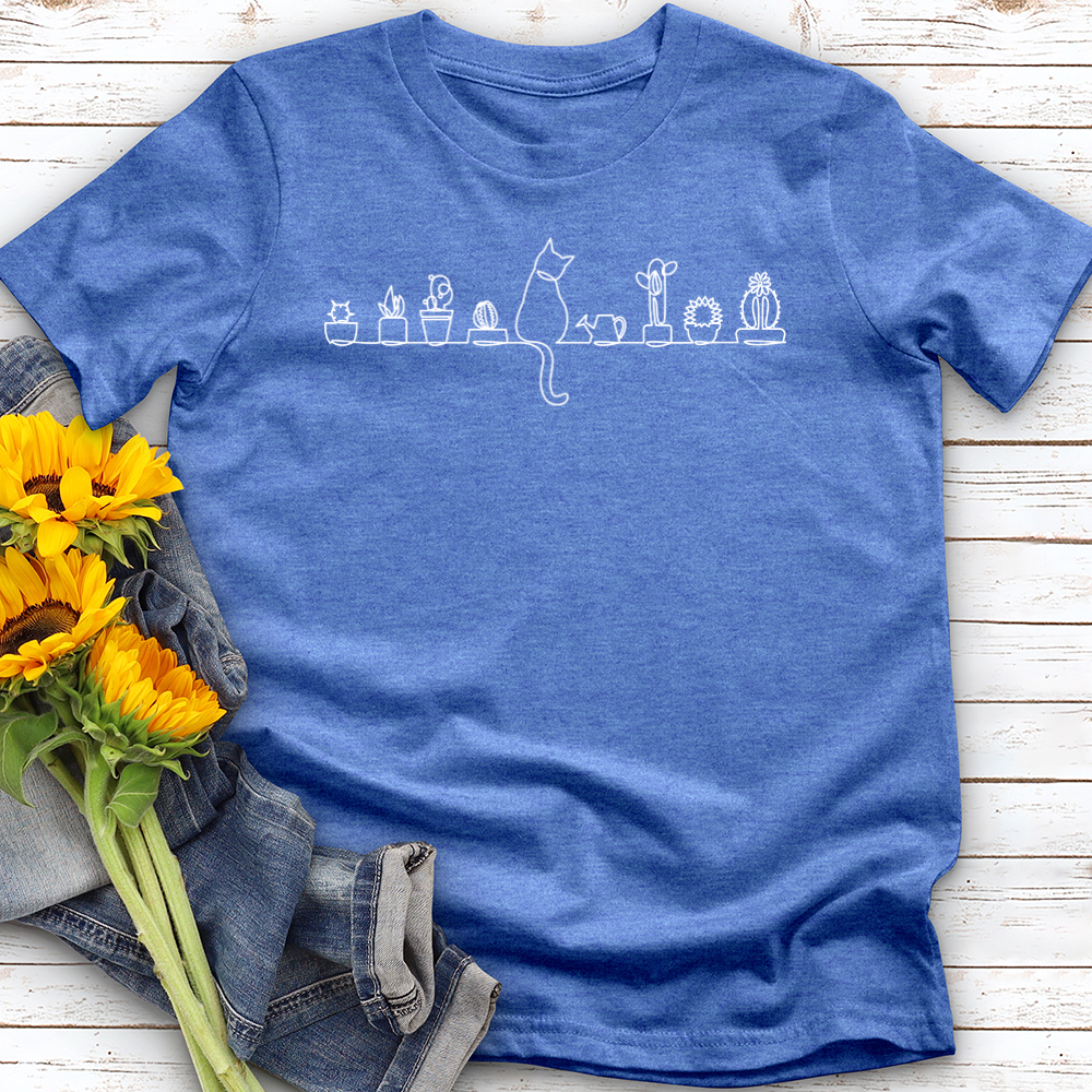 Cactus with a Cat Softstyle Tee