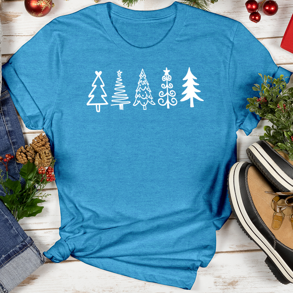 Xmas Tree Row Softstyle Tee