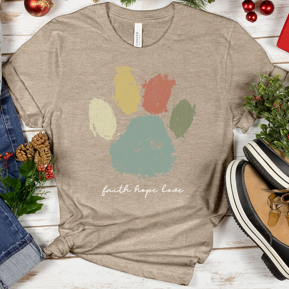 Colorful Paw Tee