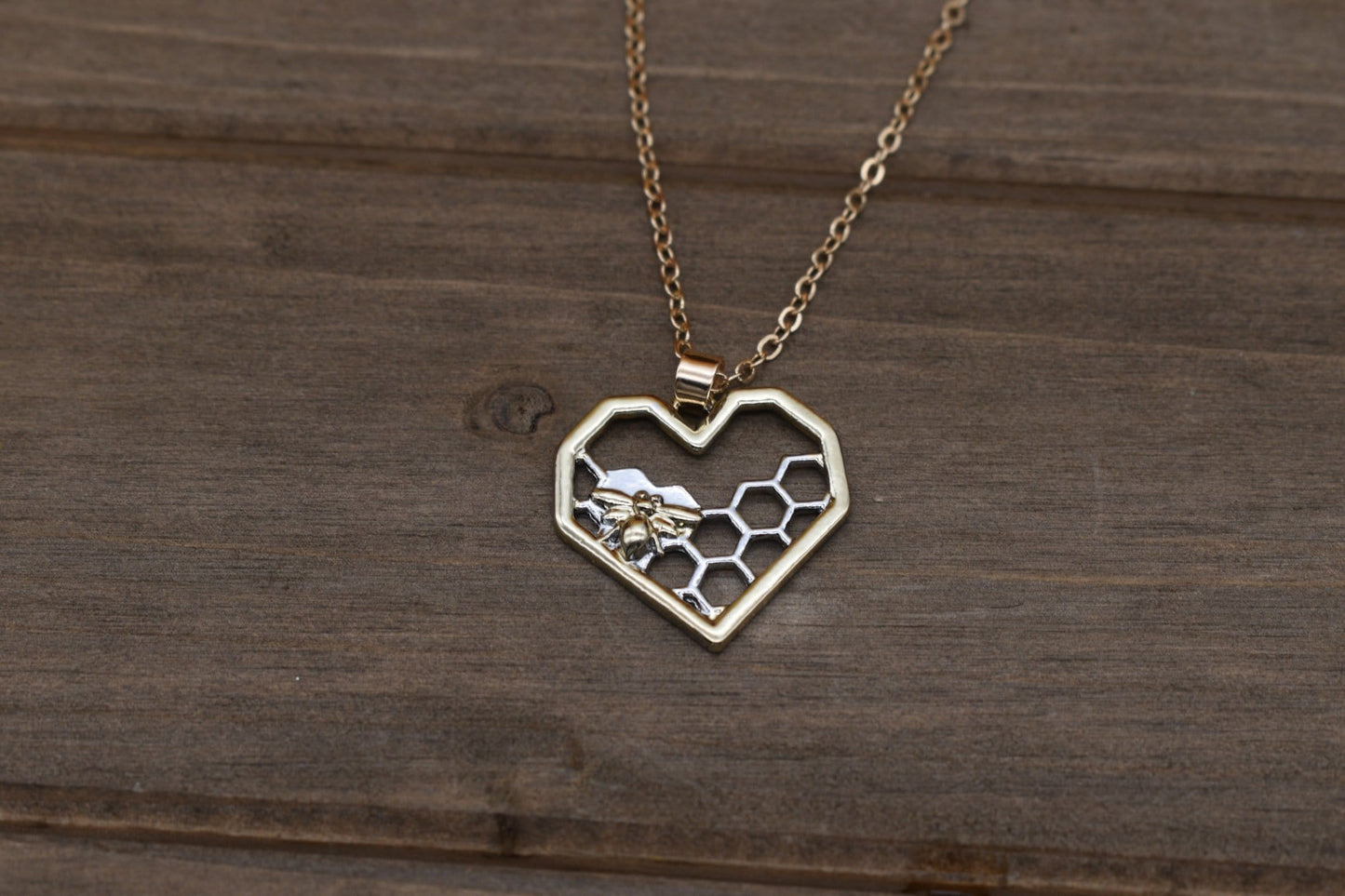 Beehive Heart Necklace