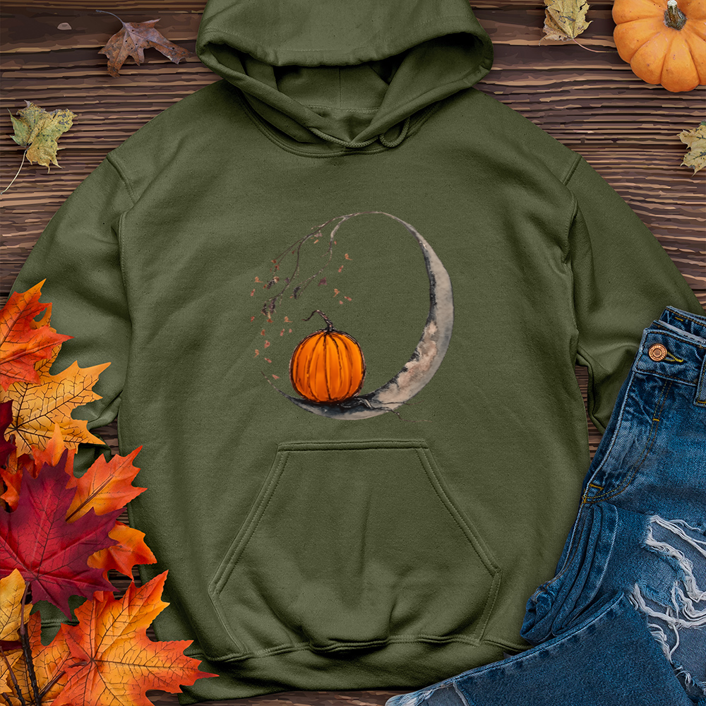 Moon and Pumpkin Hoodie
