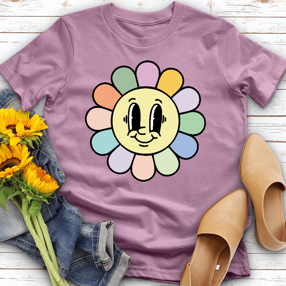 Happy Rainbow Flower Tee