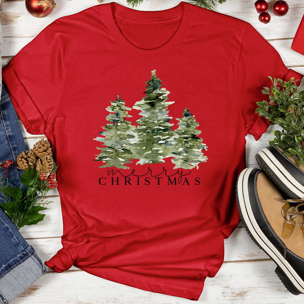 Merry Christmas Pine Softstyle Tee