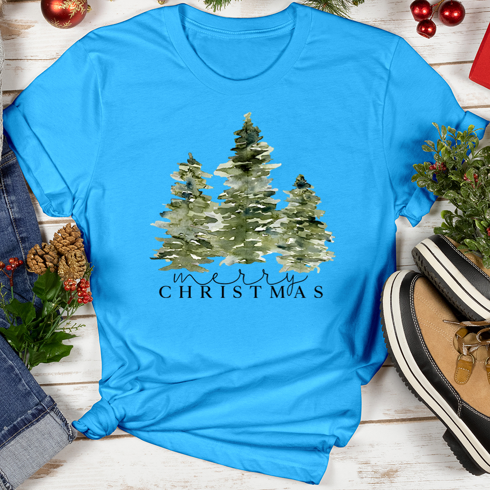 Merry Christmas Pine Softstyle Tee