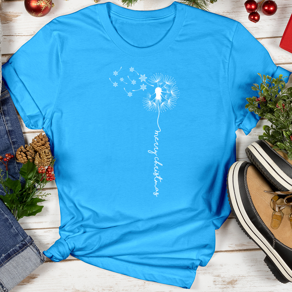 Merry Christmas Dandelion Softstyle Tee