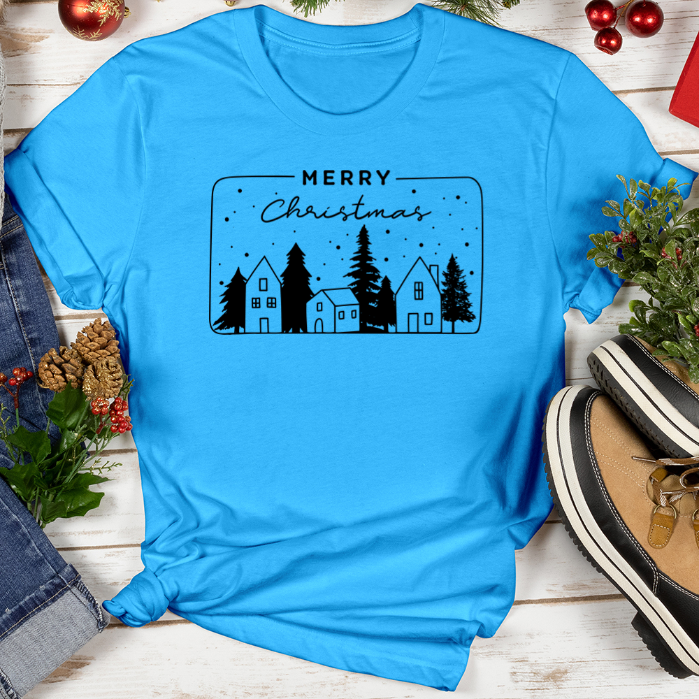 Merry Christmas Village Softstyle Tee