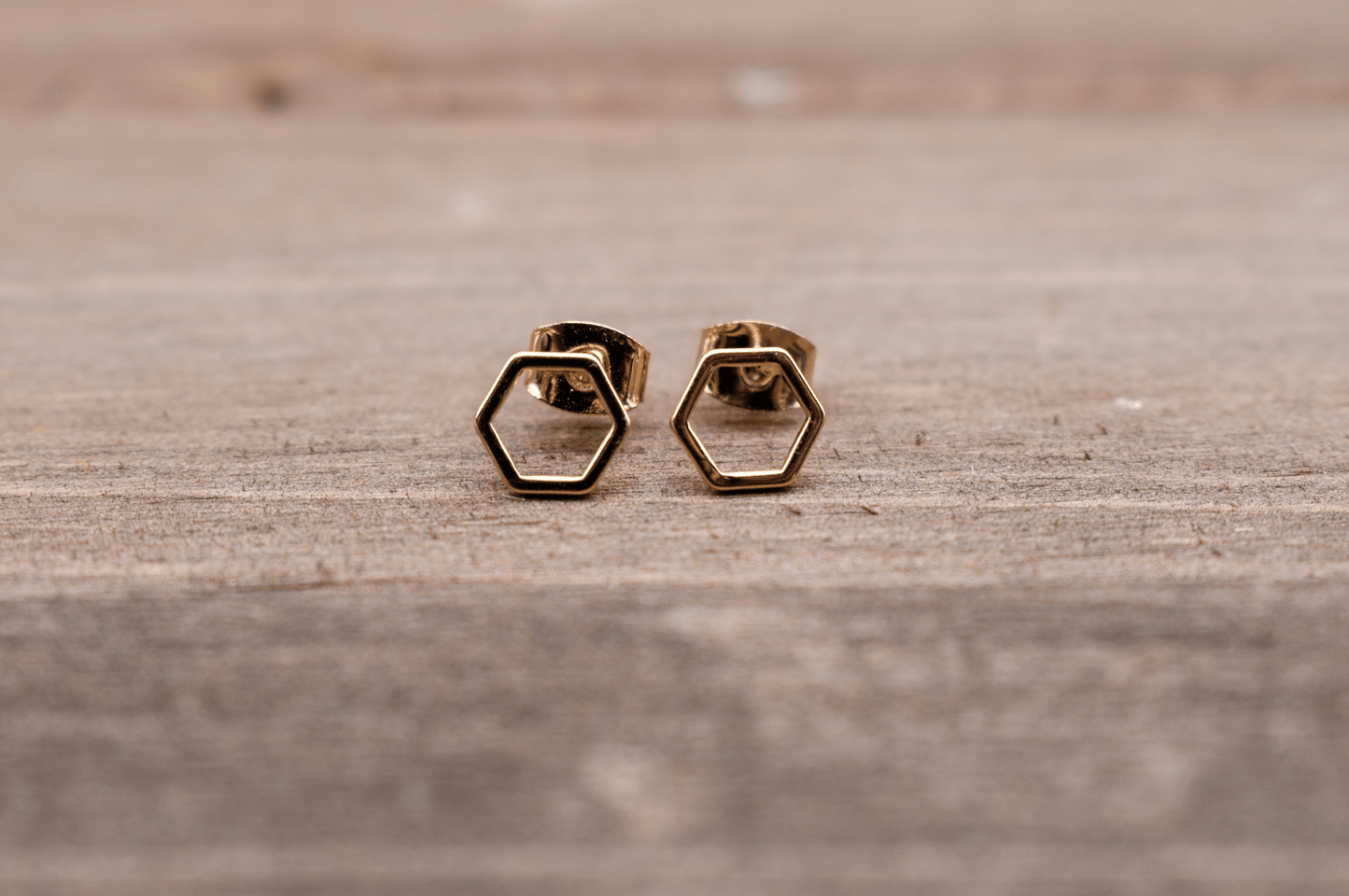 Honey Hexagon Earrings