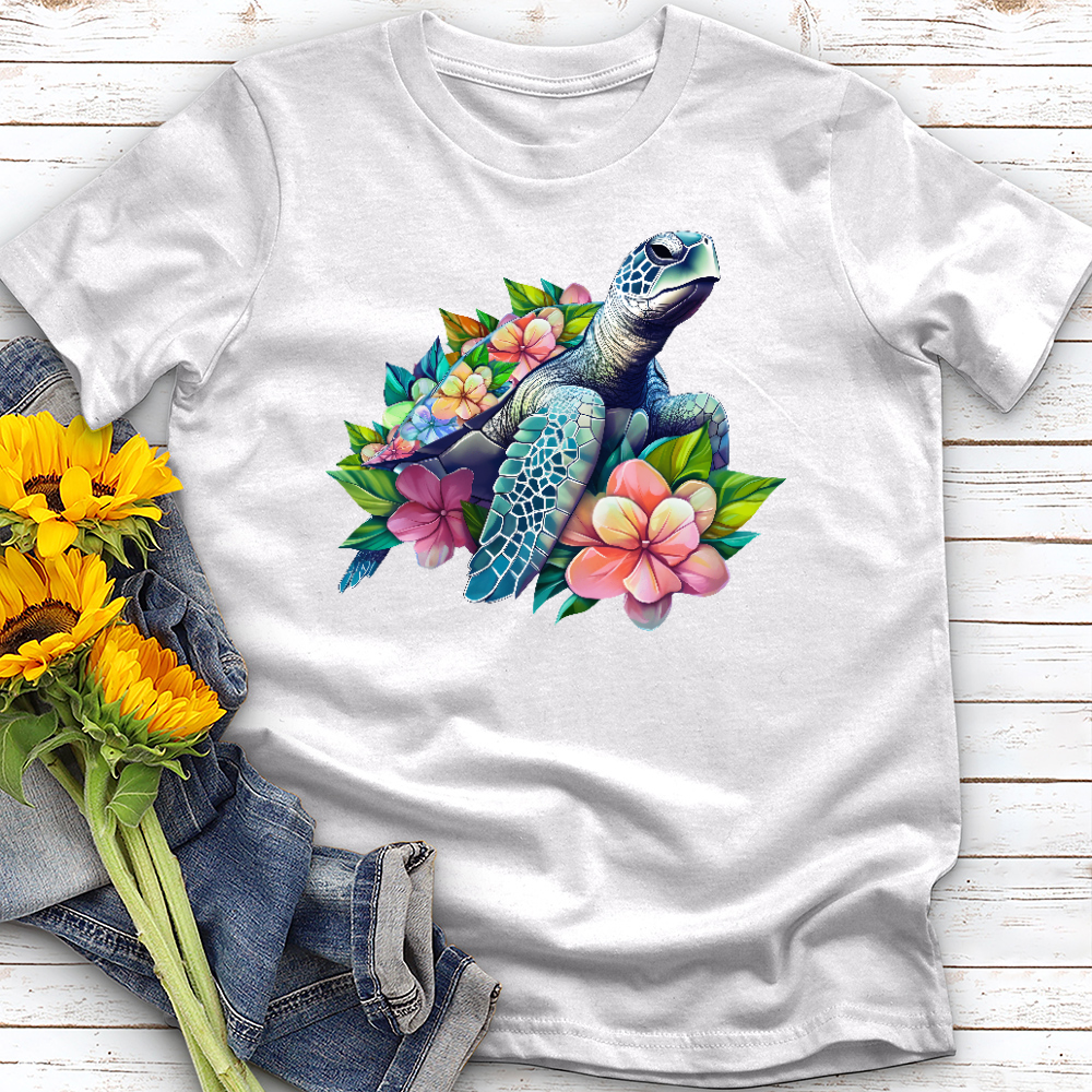 See Turtle Blossom Tee