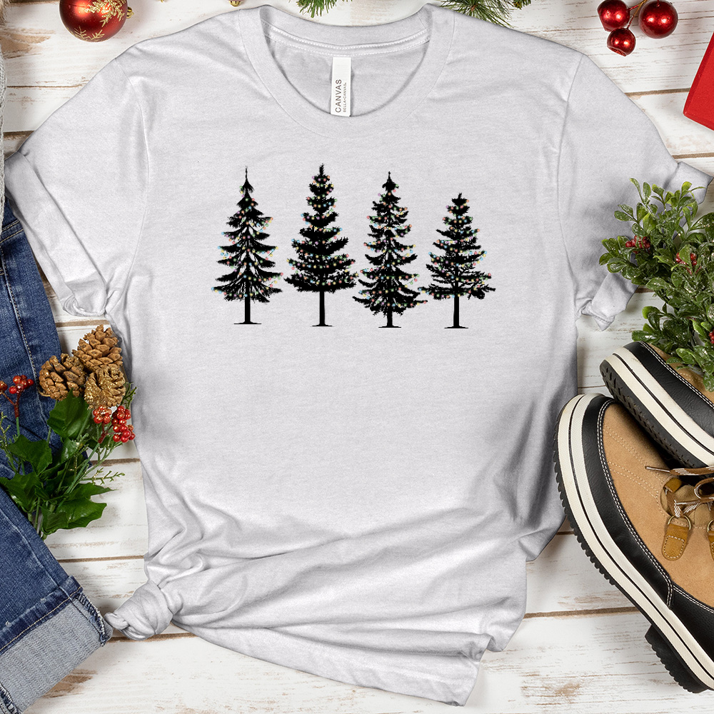 Christmas Lights Forest Tee
