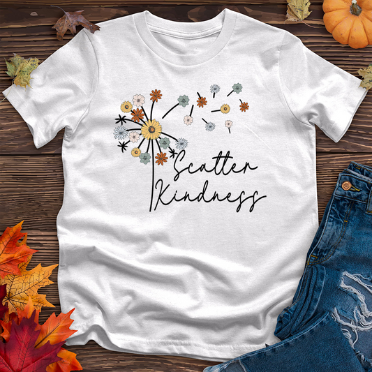 Scatter Kindness Color Dandelion Heathered Tee