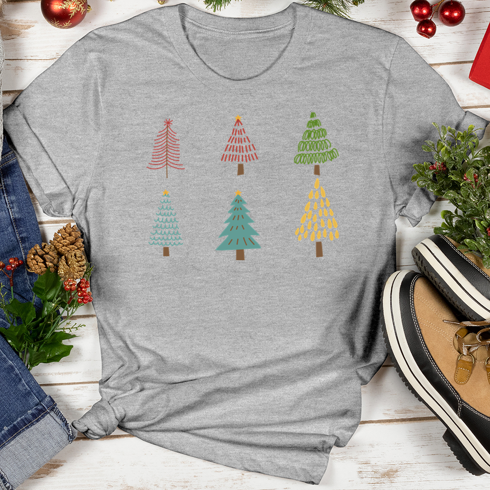 Minimalistic Christmas Trees Softstyle Tee