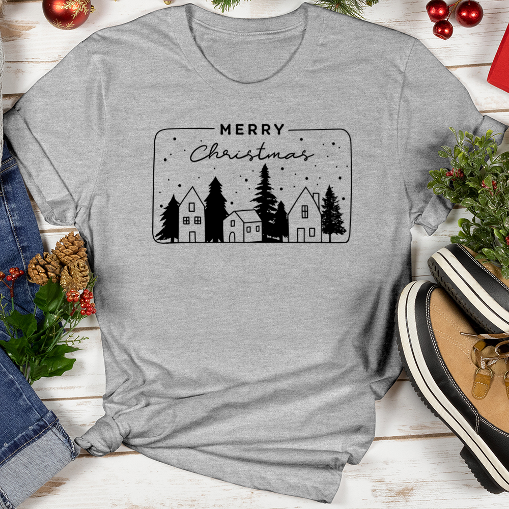 Merry Christmas Village Softstyle Tee