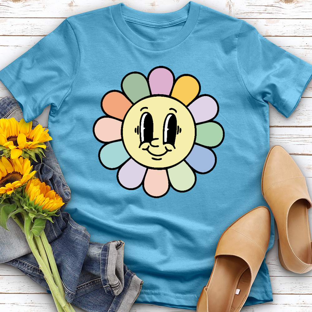 Happy Rainbow Flower Tee