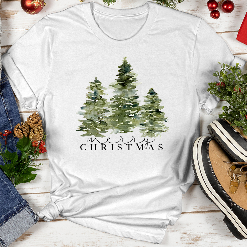 Merry Christmas Pine Softstyle Tee