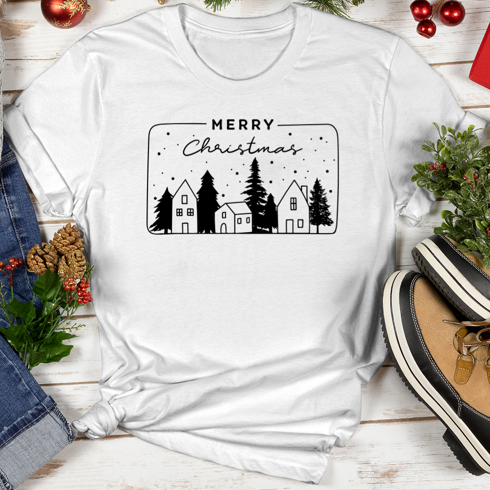 Merry Christmas Village Softstyle Tee