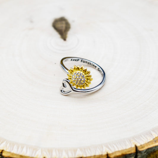 Keep Sunshine Going Sunflower Spinner Ring