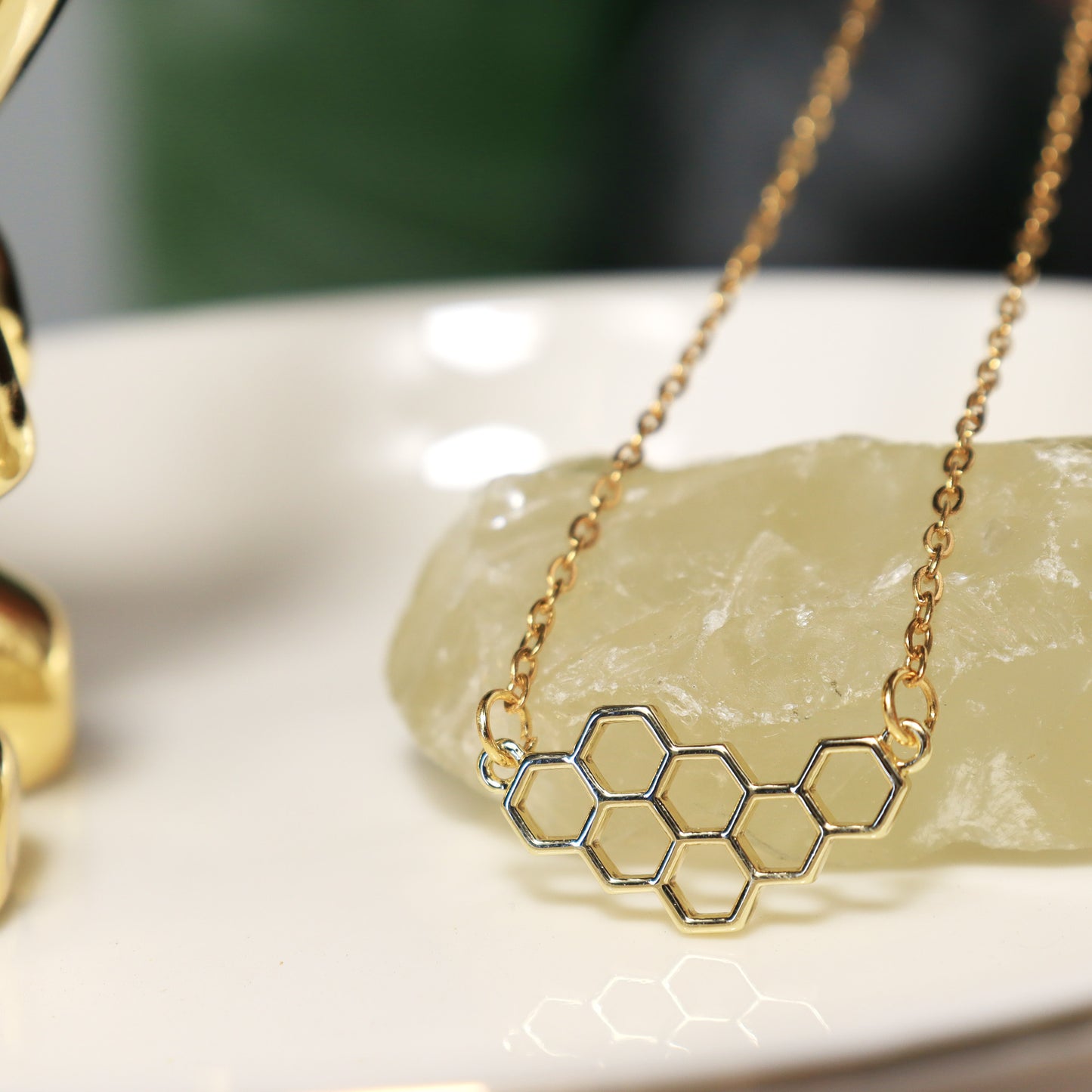 Gold Honeycomb Necklace