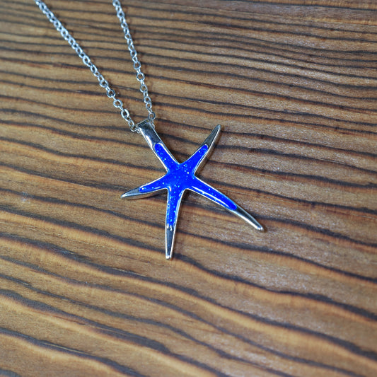 Aqua Starfish Necklace