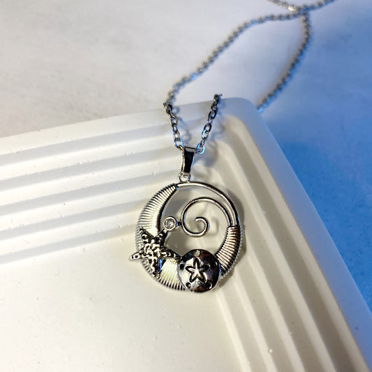 Wave Charm Necklace