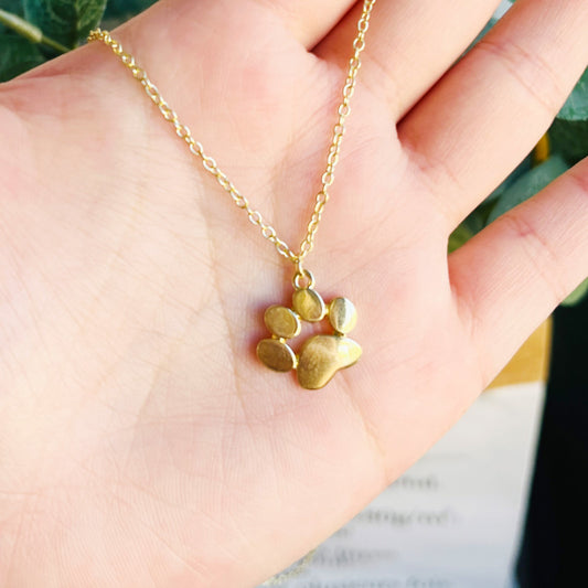 Gold Paw Necklace