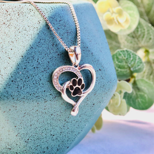 Infinite Heart Paw Necklace