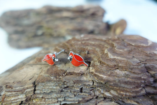 Cardinal Earrings