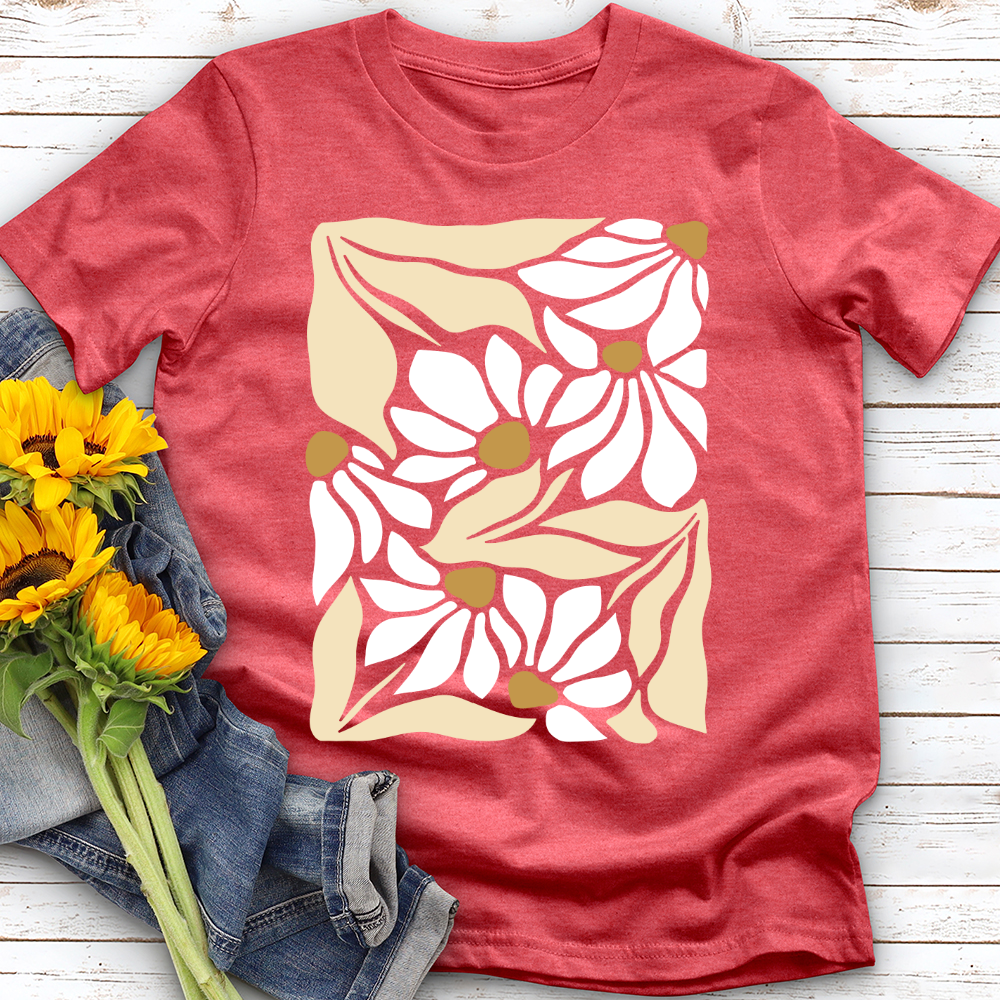 Abstract Flowers Softstyle Tee