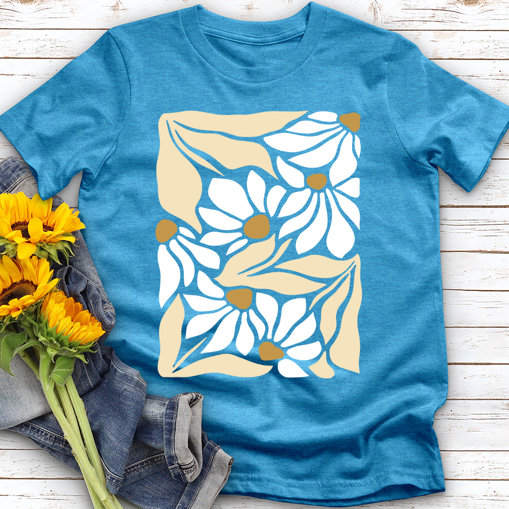 Abstract Flowers Softstyle Tee