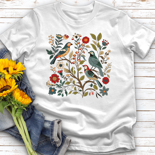 Birds and Flowers Softstyle Tee