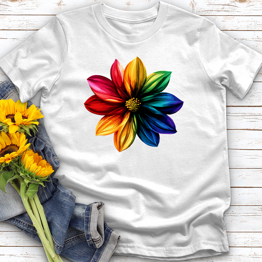 Rainbow Flower Softstyle Tee