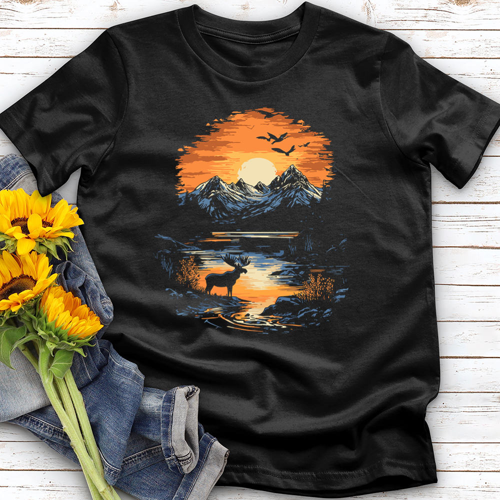 Moose Landscape Softstyle Tee